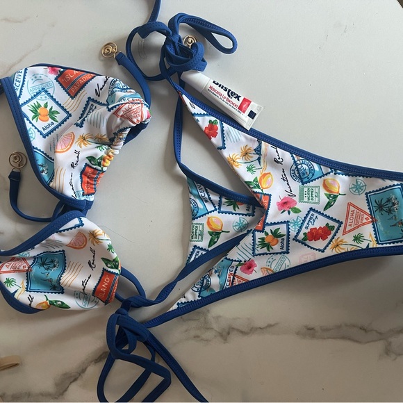 Blue Patterned Bikini Set - Picture 5 of 6